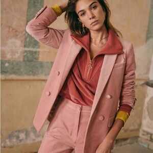 EUC - Sezane Christie Pink Corduroy Blazer size US 6 / EU 38